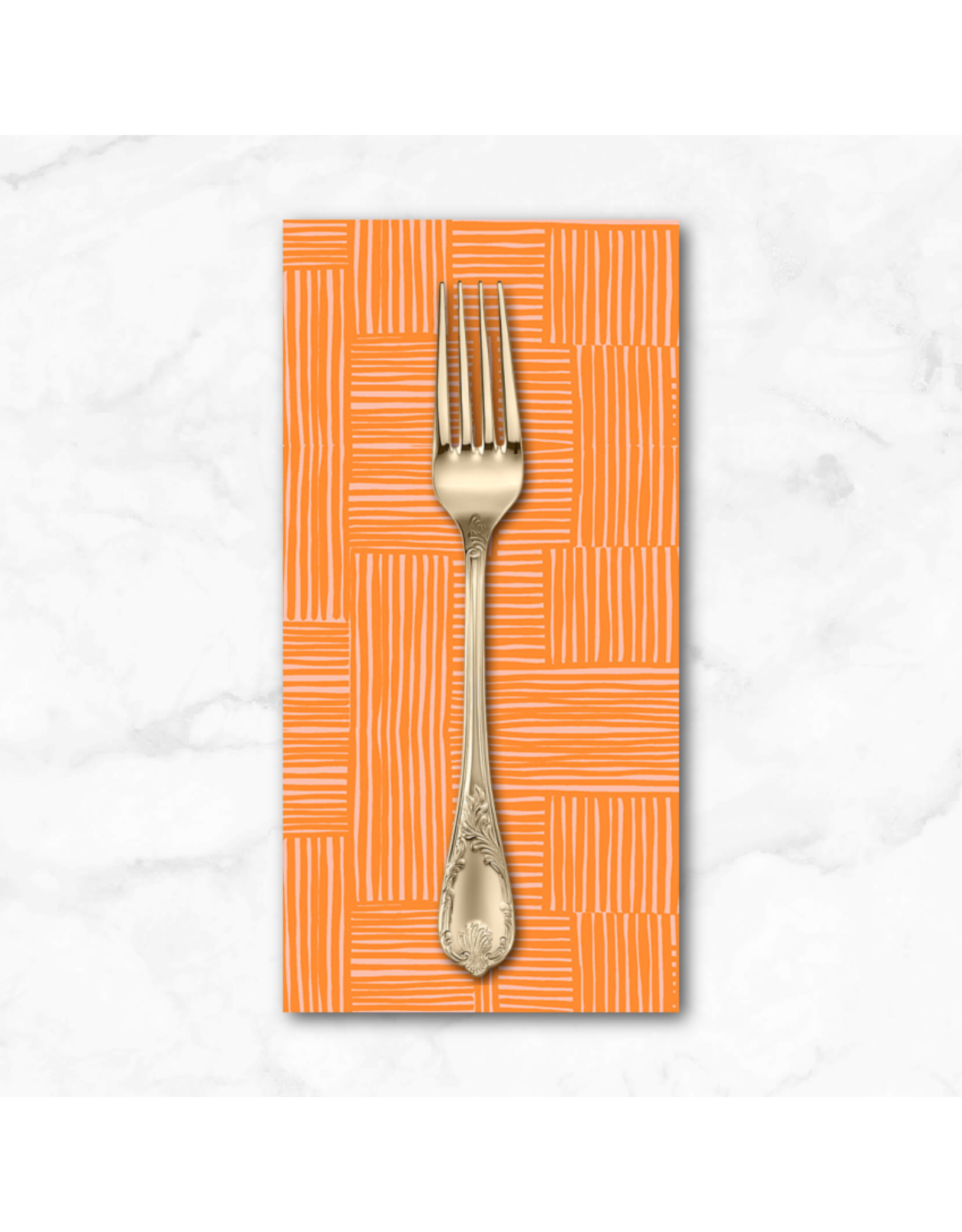 PD's Heather Ross Collection Ruby and Bee Blenders, Woven in Creamsicle Blush, Dinner Napkin