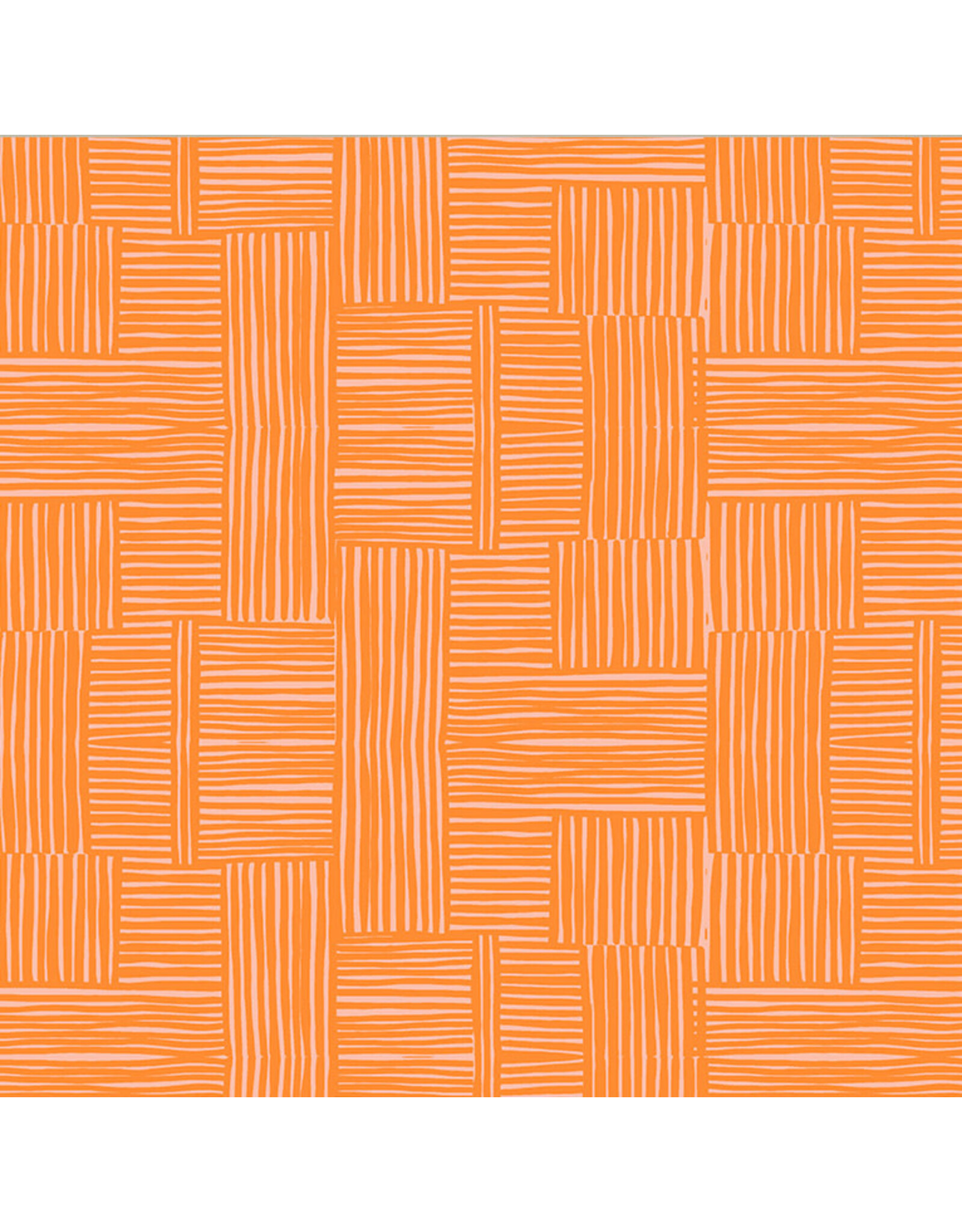 Heather Ross Ruby and Bee Blenders, Woven in Creamsicle Blush, Fabric Half-Yards