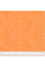Heather Ross Ruby and Bee Blenders, Woven in Creamsicle Blush, Fabric Half-Yards