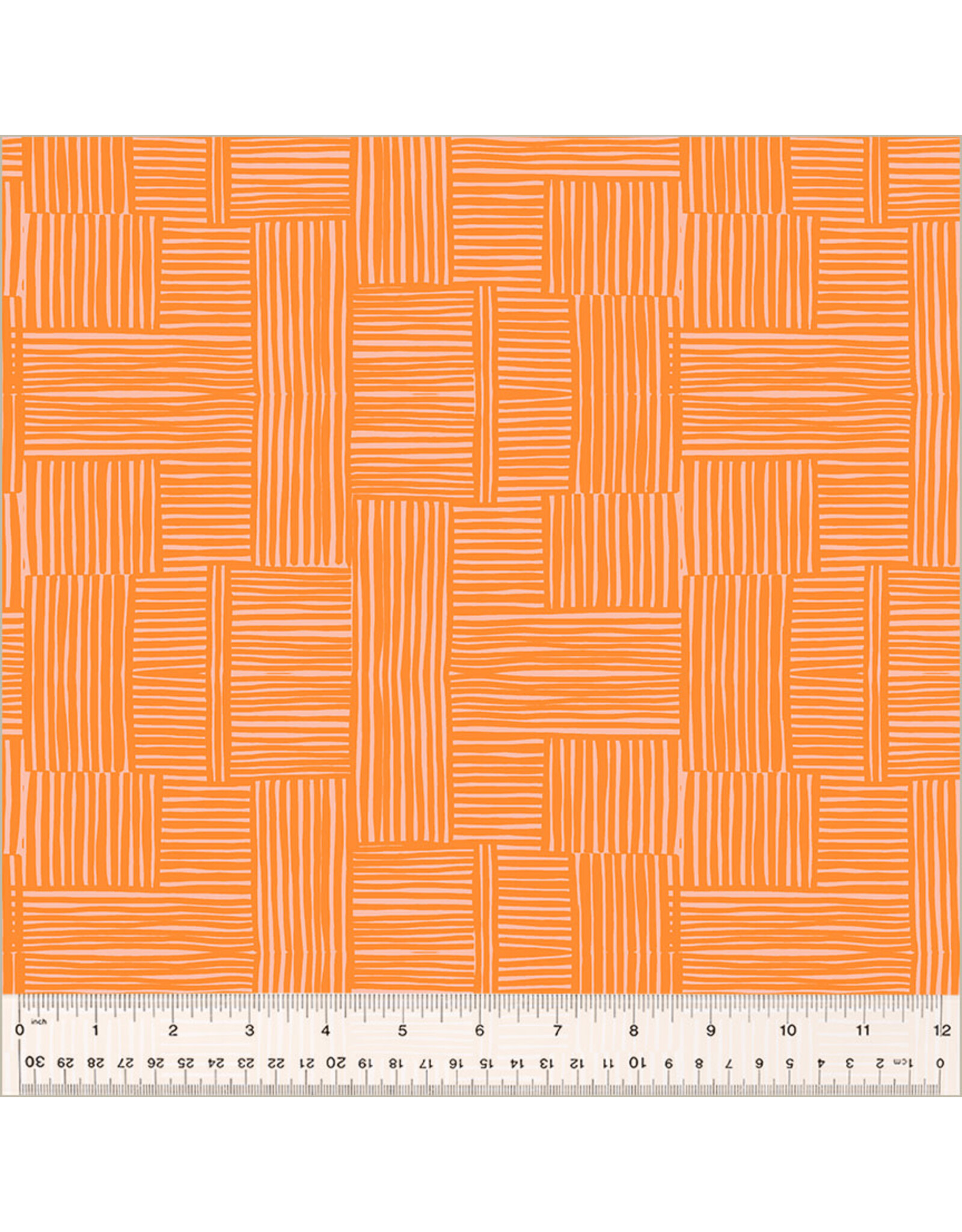 Heather Ross Ruby and Bee Blenders, Woven in Creamsicle Blush, Fabric Half-Yards