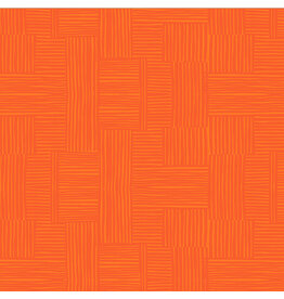 Heather Ross Ruby and Bee Blenders, Woven in Marigold Mandarin, Fabric Half-Yards