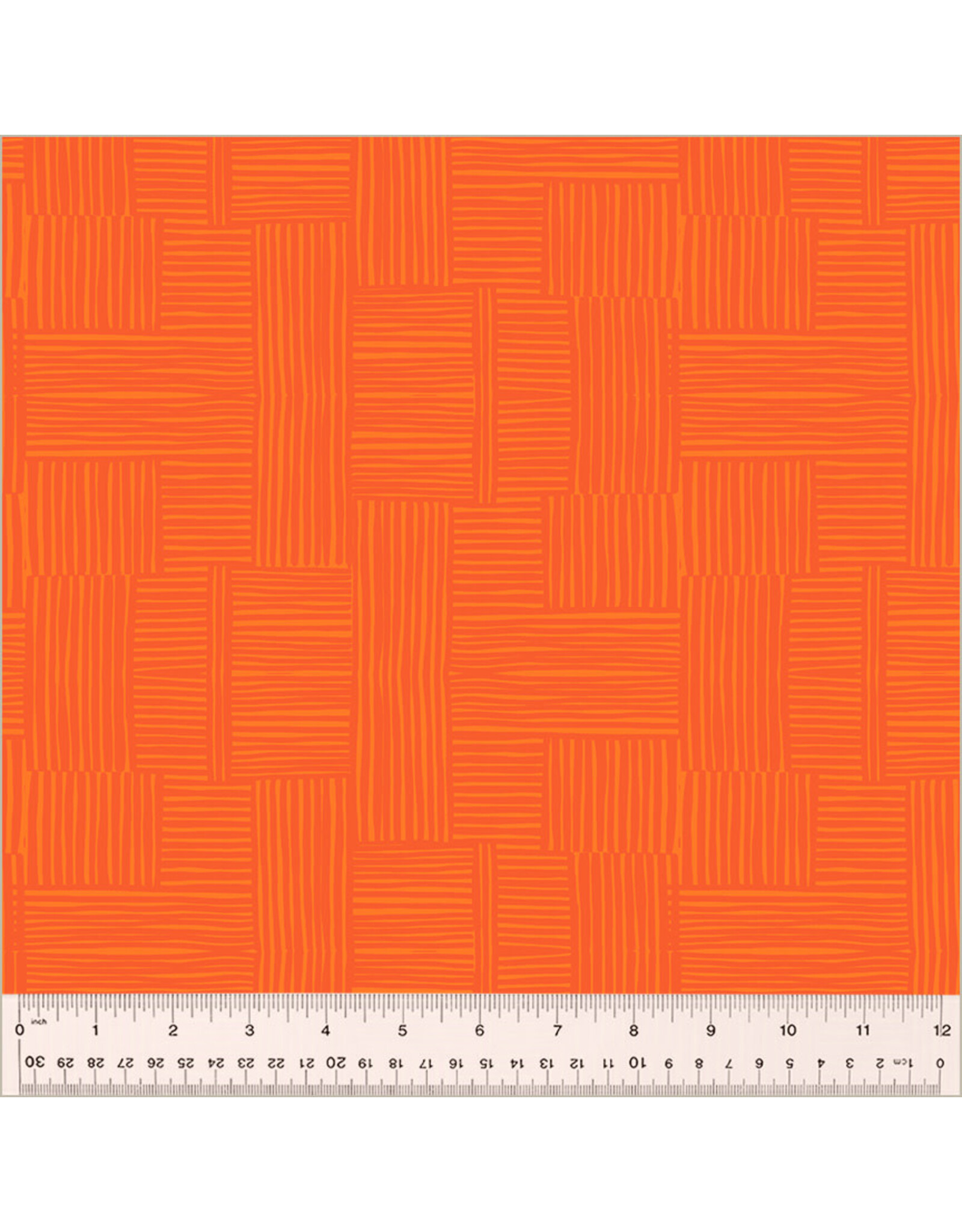 Heather Ross Ruby and Bee Blenders, Woven in Marigold Mandarin, Fabric Half-Yards