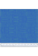 Heather Ross Ruby and Bee Blenders, Woven in Pool Majorelle, Fabric Half-Yards