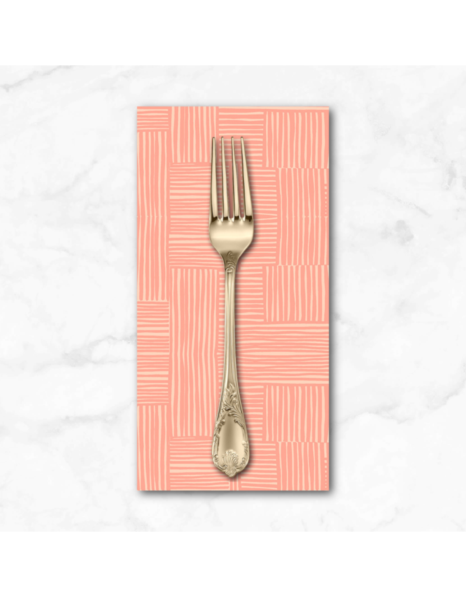 PD's Heather Ross Collection Ruby and Bee Blenders, Woven in Shell Peachy, Dinner Napkin