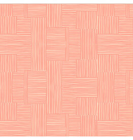 Heather Ross Ruby and Bee Blenders, Woven in Shell Peachy, Fabric Half-Yards