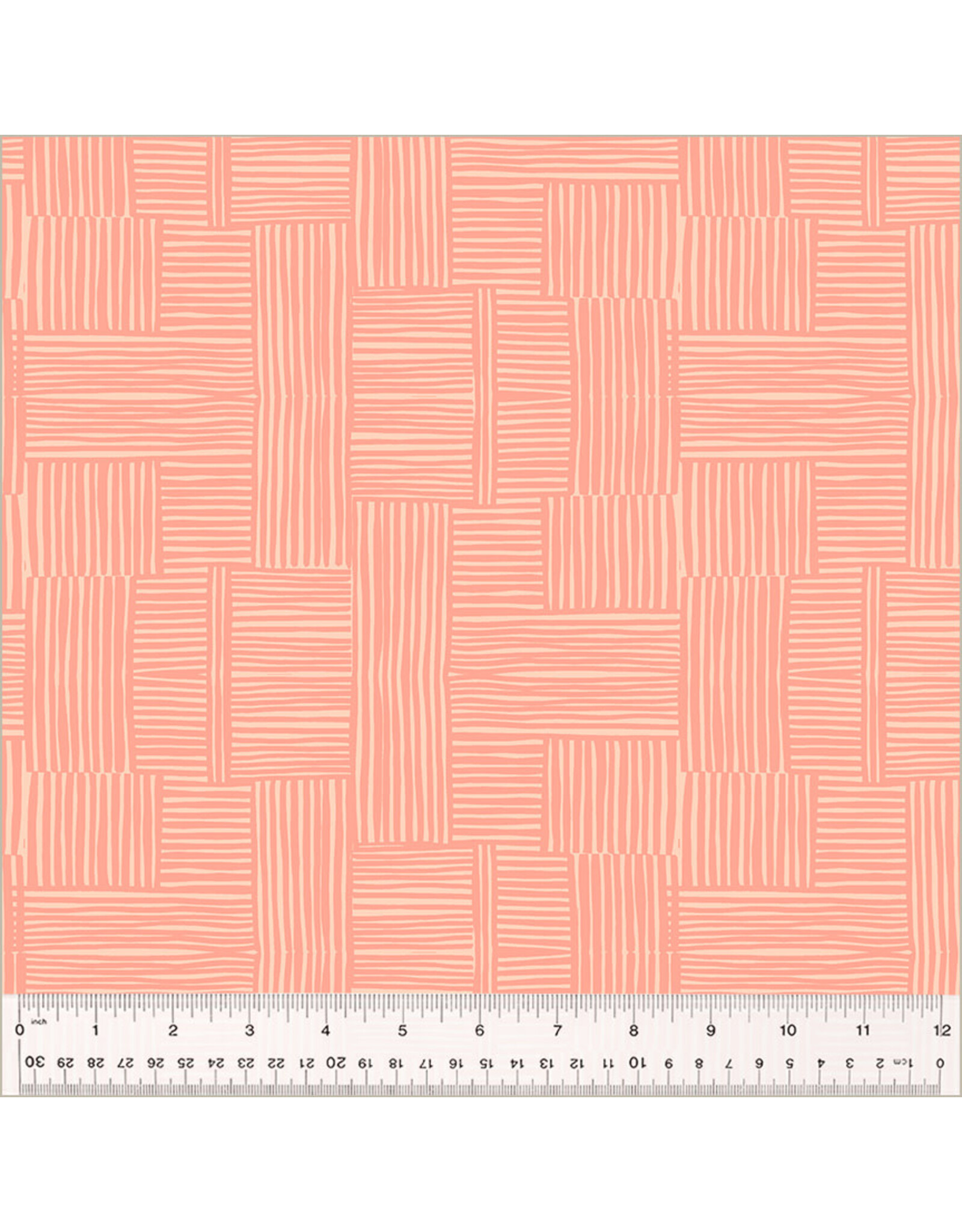 Heather Ross Ruby and Bee Blenders, Woven in Shell Peachy, Fabric Half-Yards