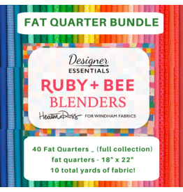 Heather Ross Ruby and Bee Blenders, Fat Quarter Bundle containing 40 pcs.