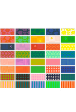 Heather Ross Ruby and Bee Blenders, Fat Quarter Bundle containing 40 pcs.