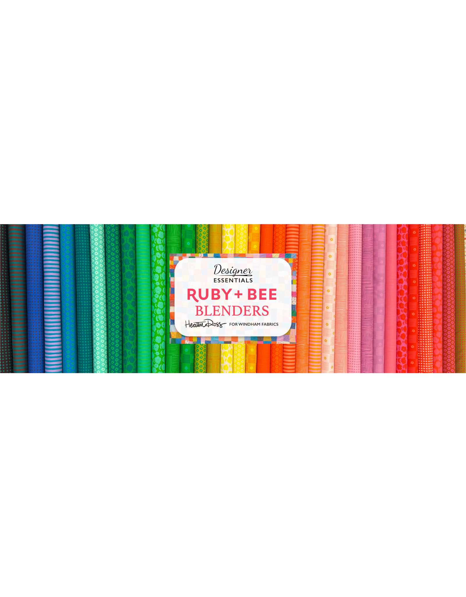 Heather Ross Ruby and Bee Blenders, Fat Quarter Bundle containing 40 pcs.