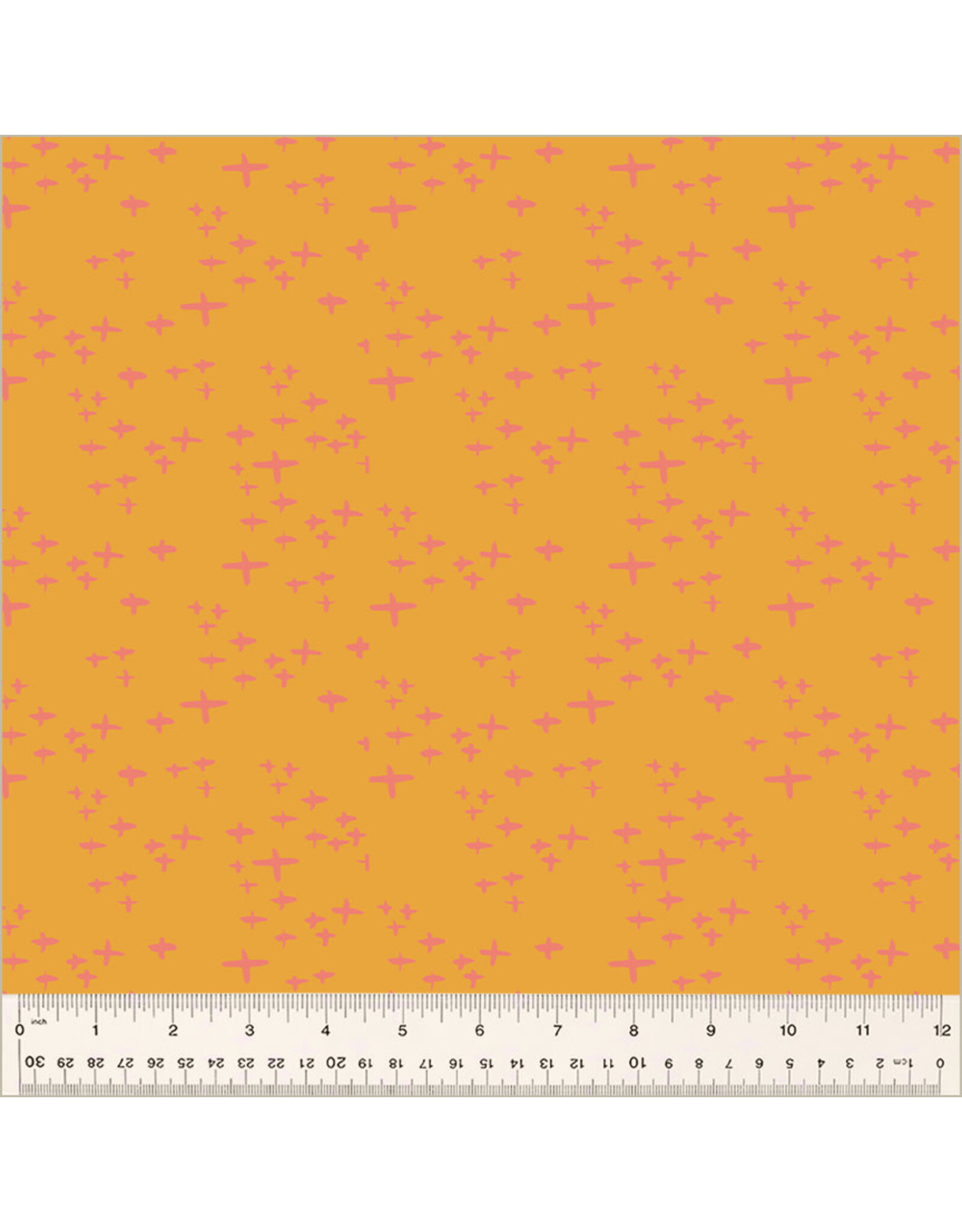 Monaluna Moonlit, Glimmer in Tangerine, Fabric Half-Yards
