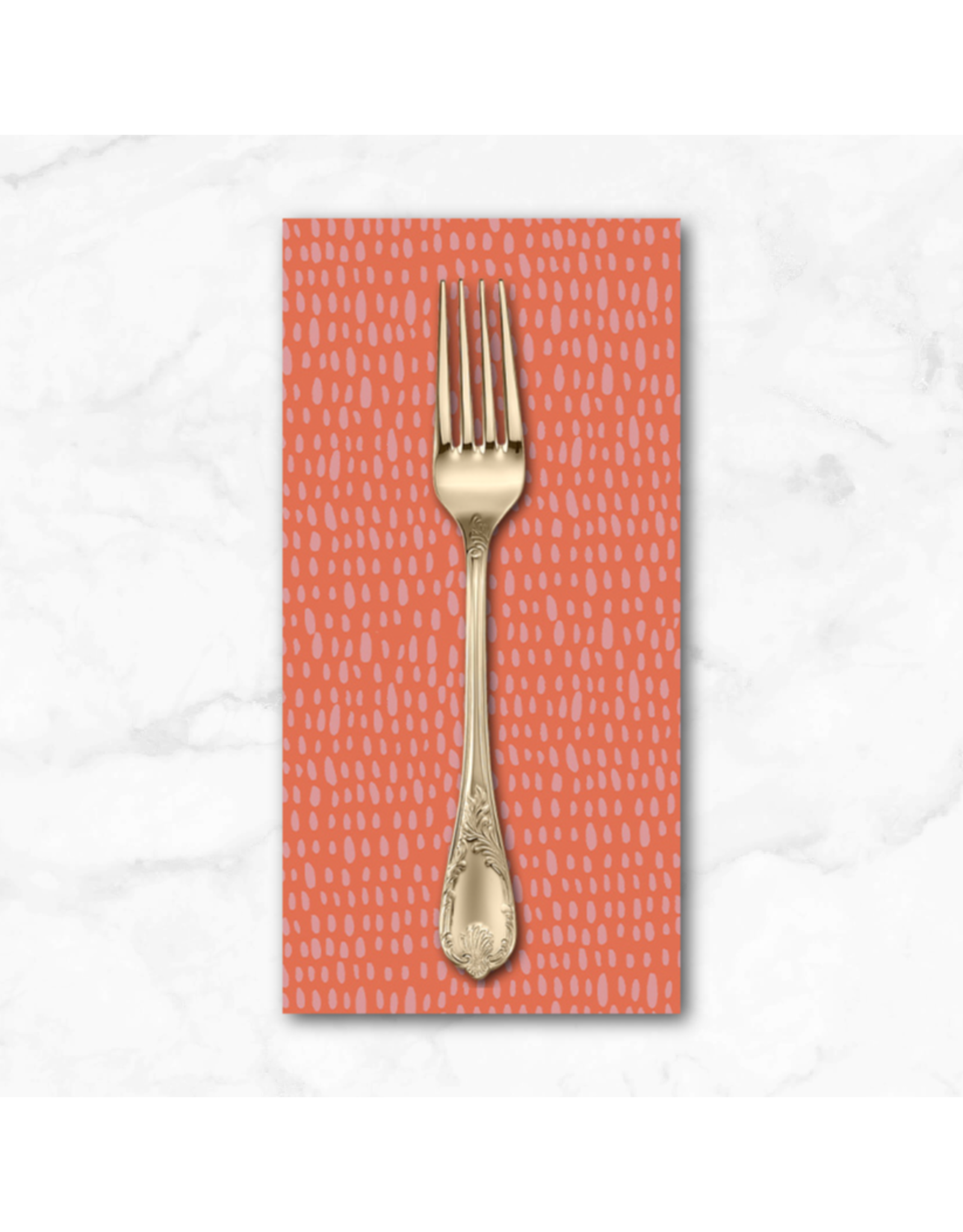 PD's Monaluna Collection Moonlit, Rainfall in Coral, Dinner Napkin