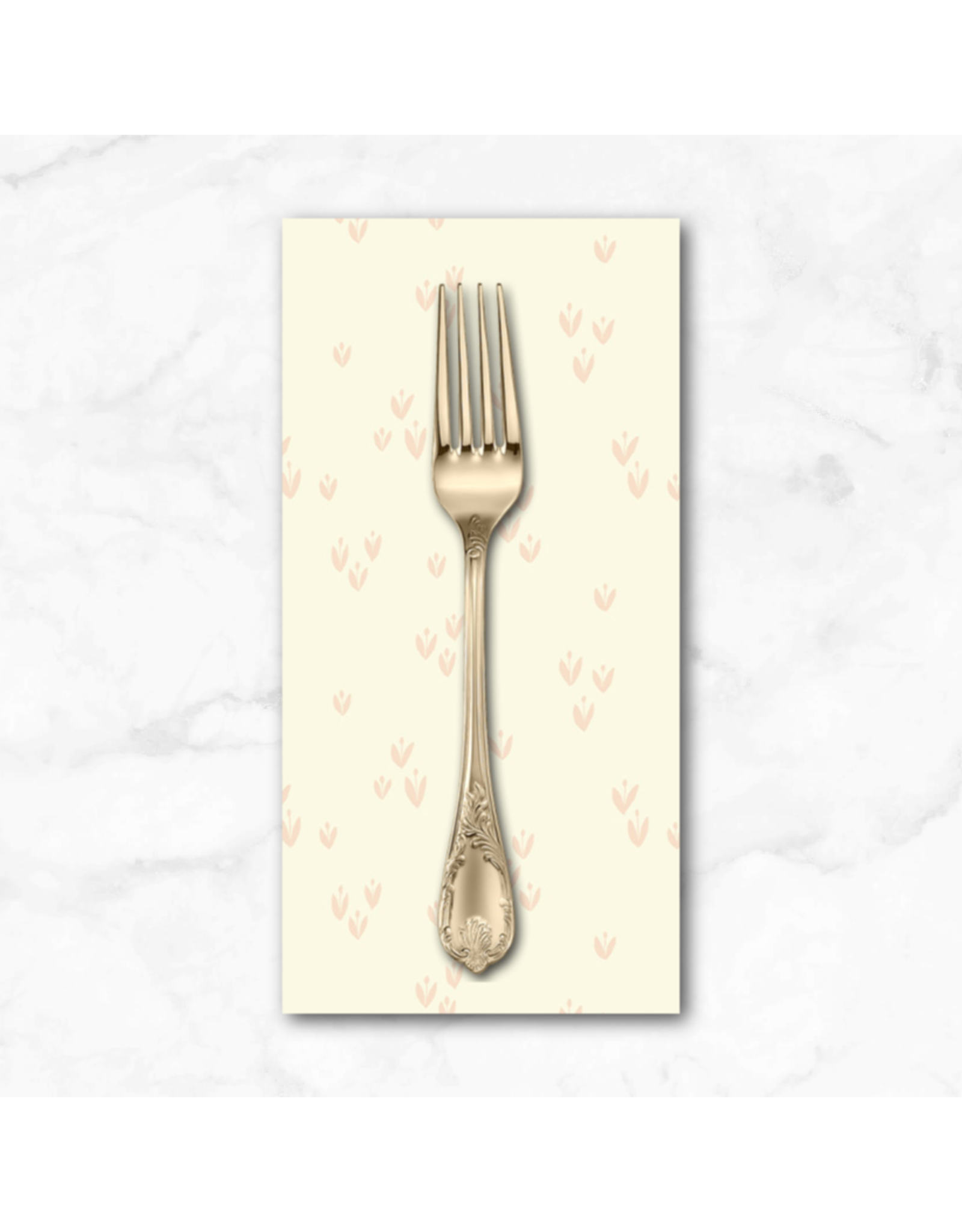 PD's Monaluna Collection Moonlit, Sprout in Ivory, Dinner Napkin