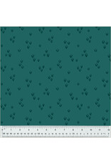 Monaluna Moonlit, Sprout in Lagoon, Fabric Half-Yards