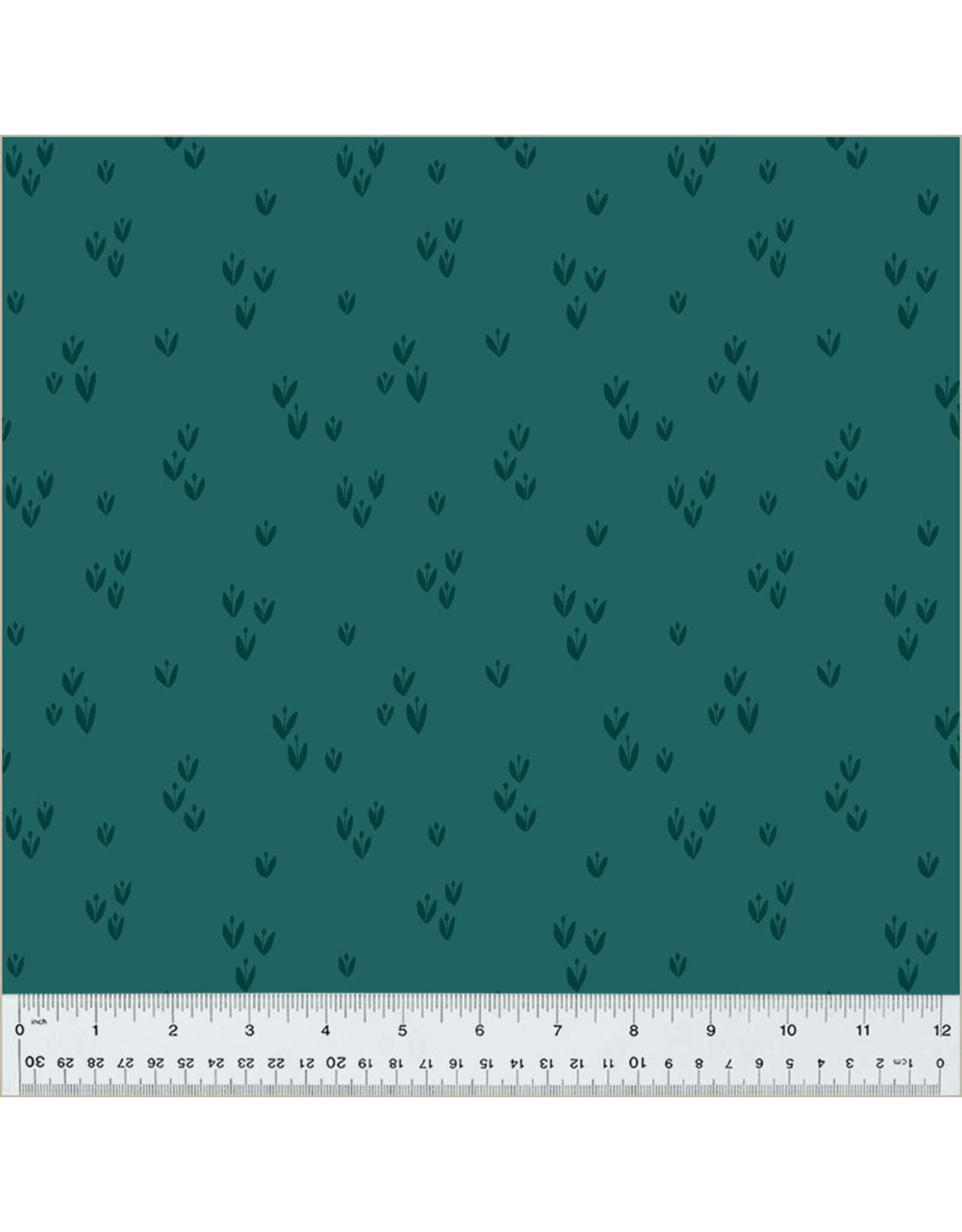Monaluna Moonlit, Sprout in Lagoon, Fabric Half-Yards
