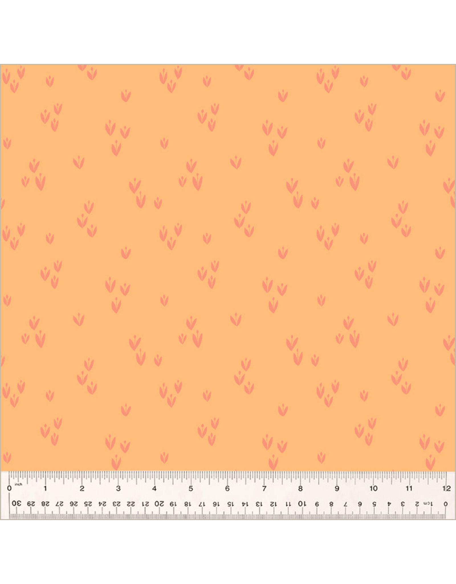 Monaluna Moonlit, Sprout in Peach, Fabric Half-Yards