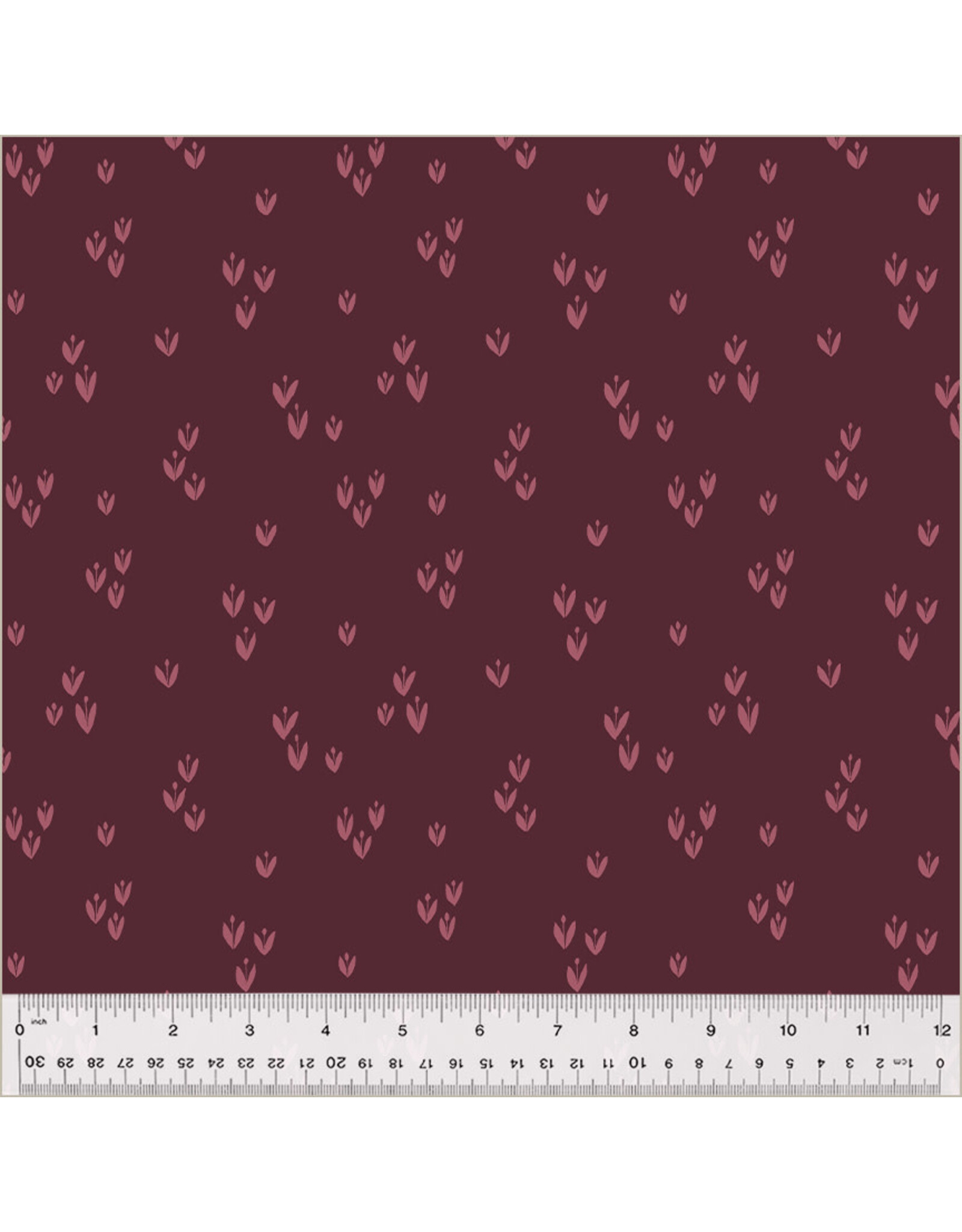 Monaluna Moonlit, Sprout in Wine, Fabric Half-Yards