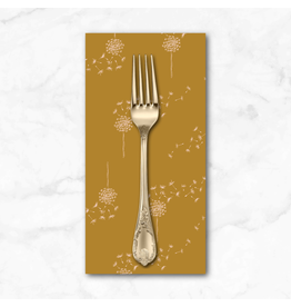 PD's Monaluna Collection Moonlit, Wish in Mustard, Dinner Napkin