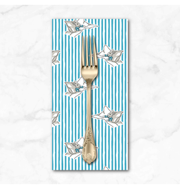 PD's Cloud9 Collection Goodnight Moon, Storytime Stripe in Blue, Dinner Napkin