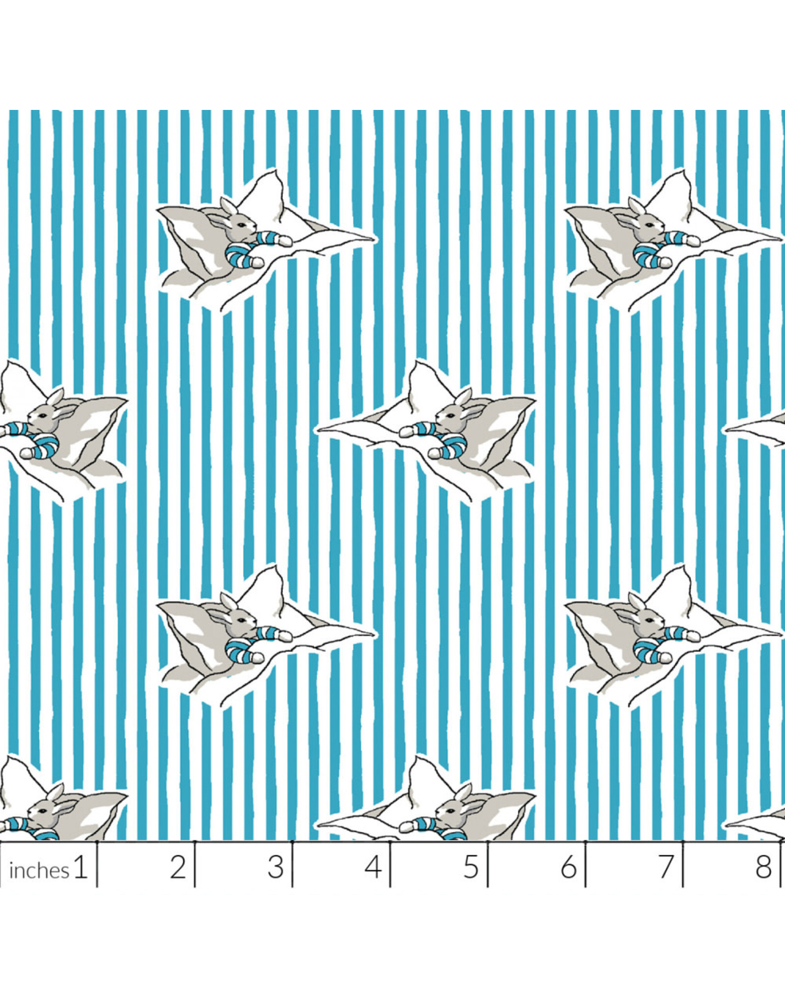 PD's Cloud9 Collection Goodnight Moon, Storytime Stripe in Blue, Dinner Napkin