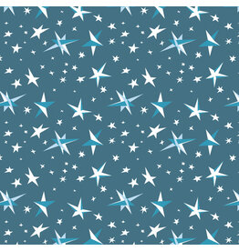 Cloud9 Fabrics Goodnight Moon, Starry Night in Blue, Fabric Half-Yards