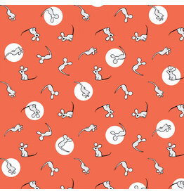 Cloud9 Fabrics Goodnight Moon, Mouse in Red, Fabric Half-Yards