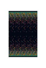 Sally Kelly Twilight, Moonlight in Black Double Border Print, Fabric Half-Yards