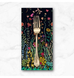 PD's Sally Kelly Collection Twilight, Moonlight in Black, Dinner Napkin