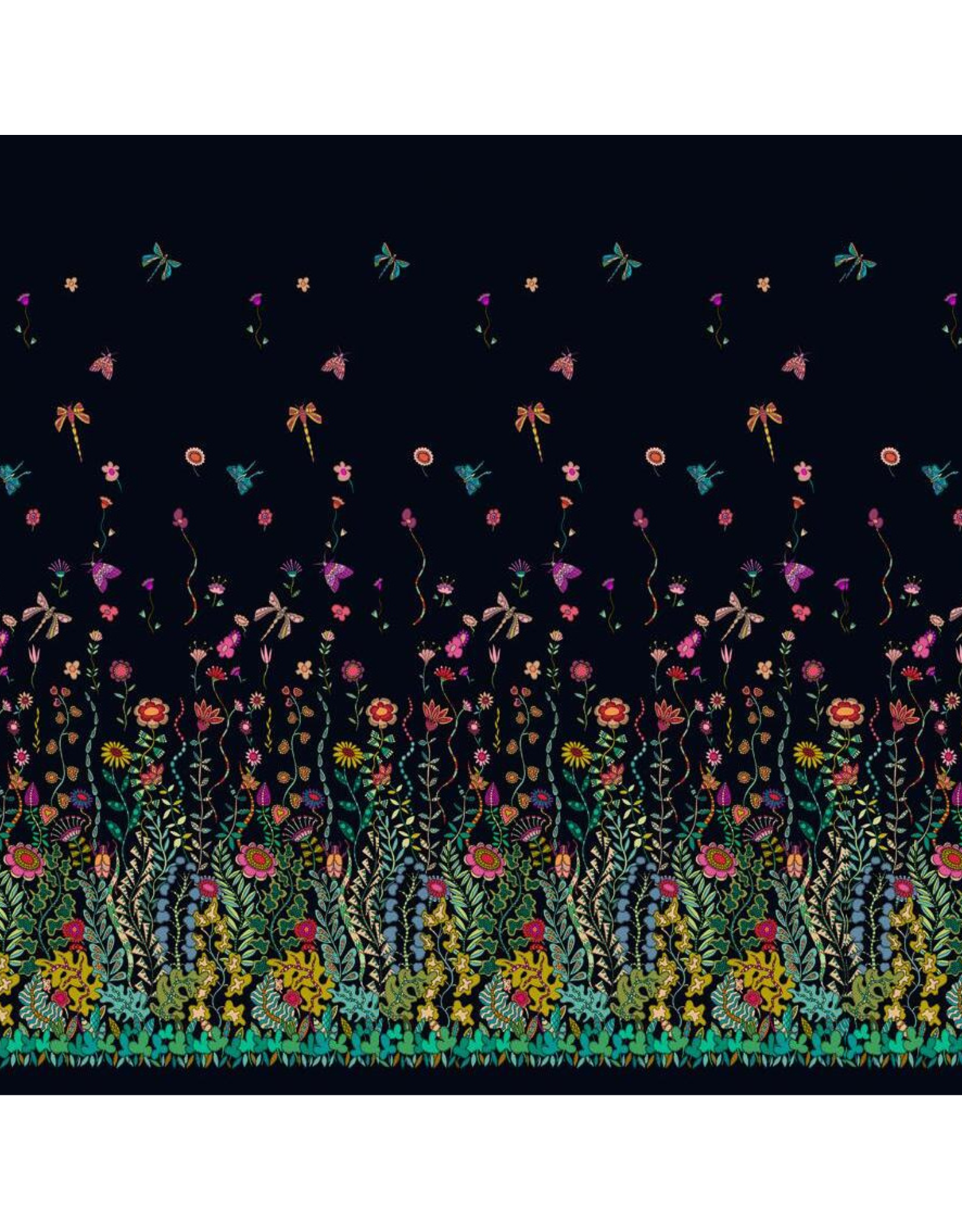 PD's Sally Kelly Collection Twilight, Moonlight in Black, Dinner Napkin