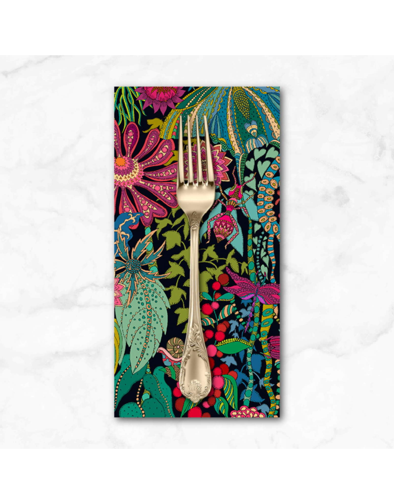 PD's Sally Kelly Collection Twilight, Twilight Dance in Black, Dinner Napkin