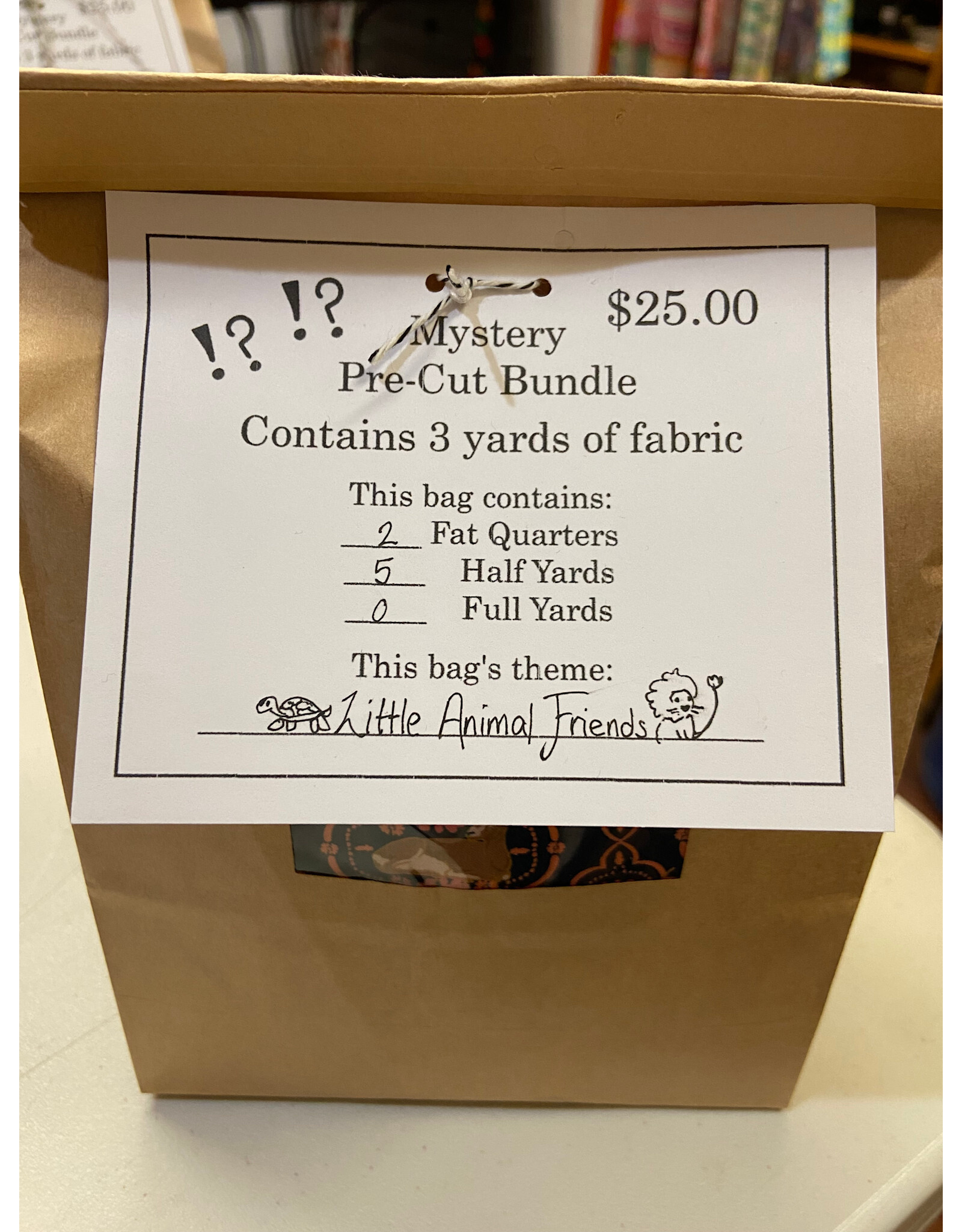 PD ON SALE- "Little Animal Friends" Mystery Pre-Cut Bundle - Contains 3 Yards