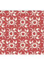 Cloud9 Fabrics Ocean Motion, Crabs in Red, Fabric Half-Yards
