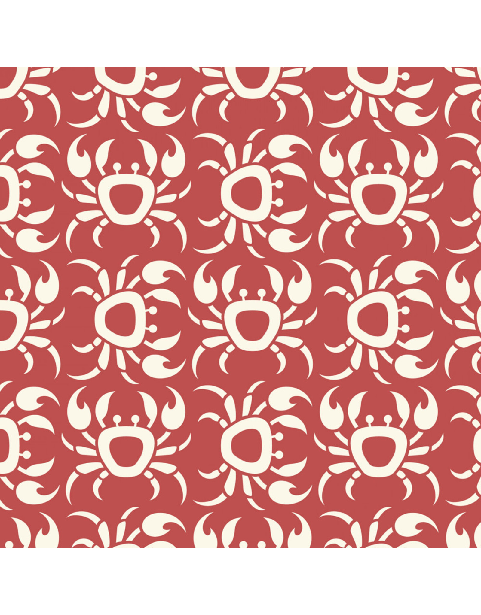Cloud9 Fabrics Ocean Motion, Crabs in Red, Fabric Half-Yards