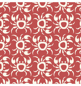 Cloud9 Fabrics Ocean Motion, Crabs in Red, Fabric Half-Yards