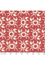 Cloud9 Fabrics Ocean Motion, Crabs in Red, Fabric Half-Yards