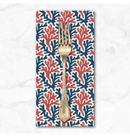 PD's Cloud9 Collection Ocean Motion, Seaweed in Red, Dinner Napkin