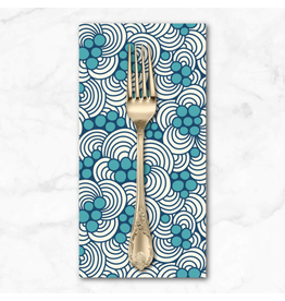 PD's Cloud9 Collection Ocean Motion, Waves in Blue, Dinner Napkin