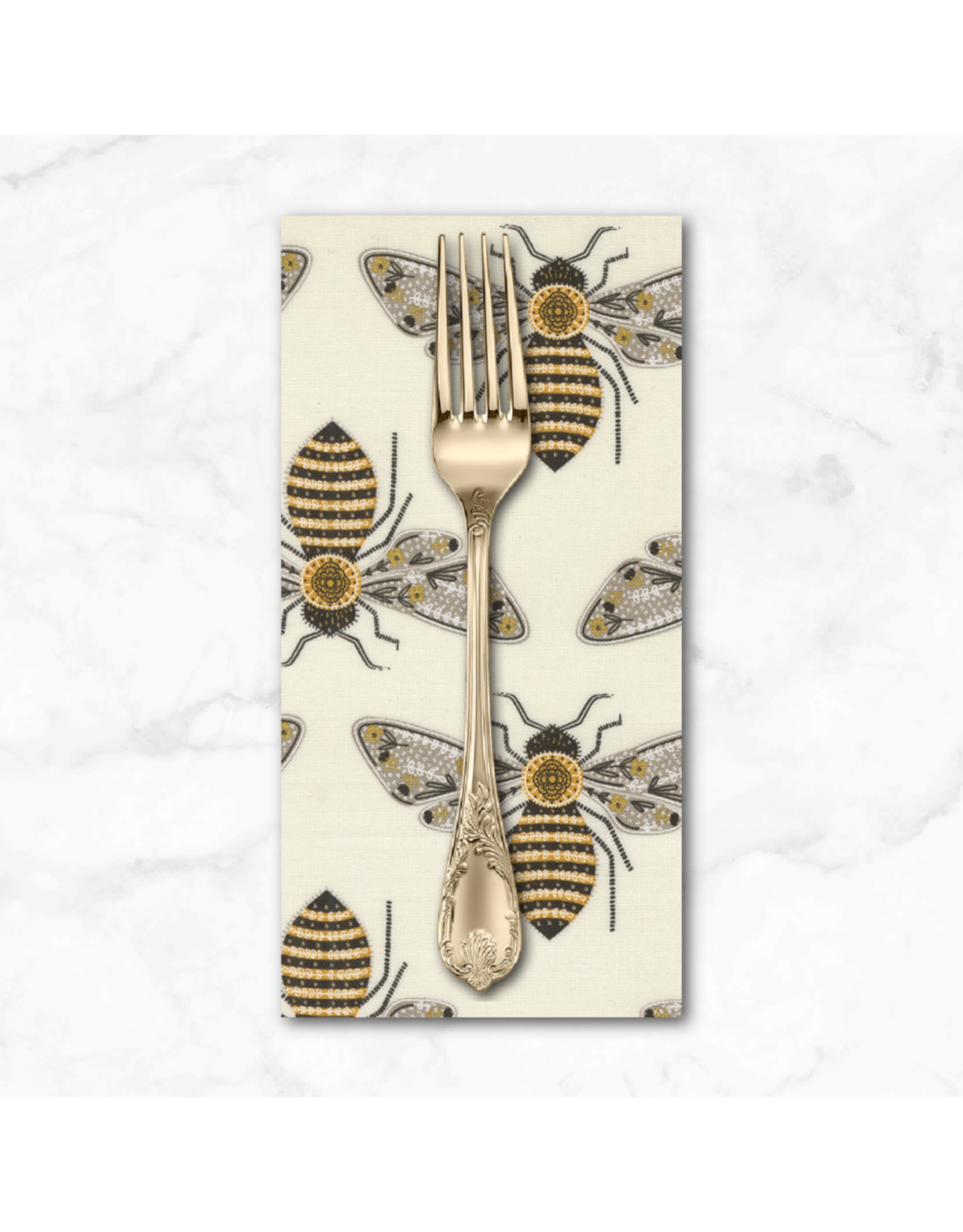 PD's Gingiber Collection Bee Garden, Bumblebee in Porcelain, Dinner Napkin