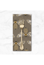 PD's Gingiber Collection Bee Garden, Bumblebee in Slate, Dinner Napkin