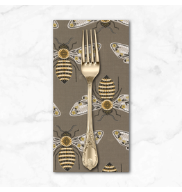 PD's Gingiber Collection Bee Garden, Bumblebee in Slate, Dinner Napkin
