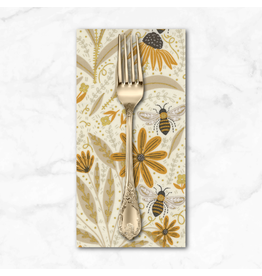 PD's Gingiber Collection Bee Garden, Florals in Porcelain, Dinner Napkin