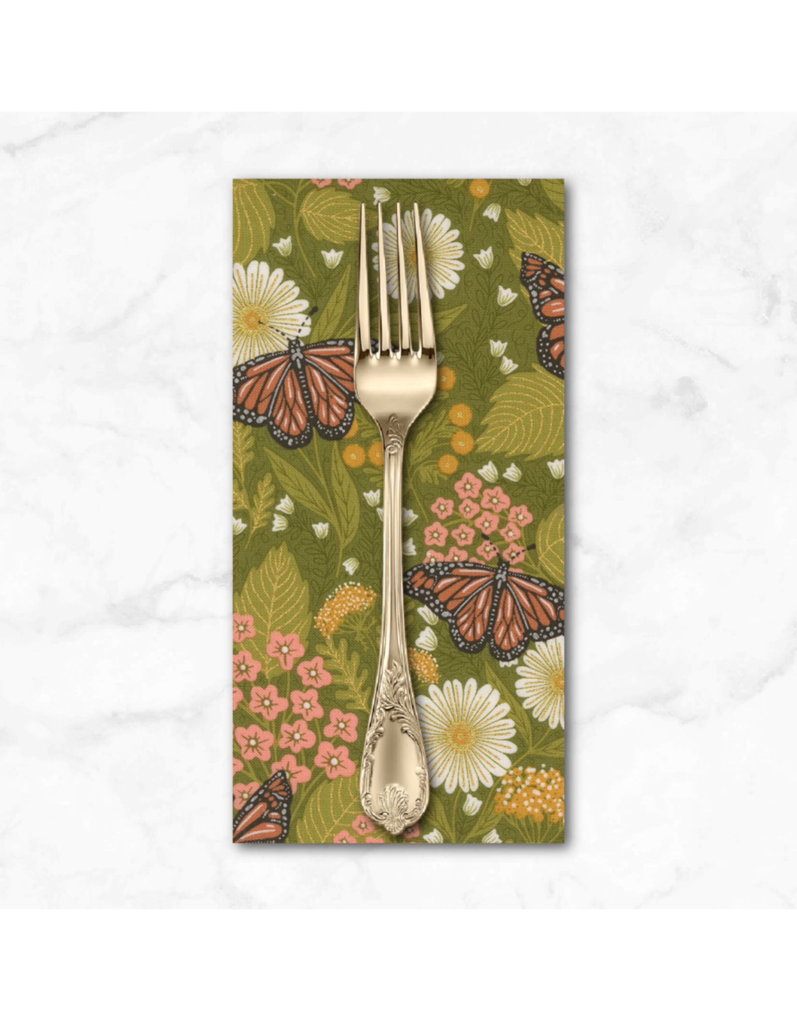 PD's Gingiber Collection Bee Garden, Summer Butterfly in Ivy, Dinner Napkin