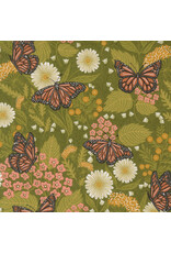 Gingiber Bee Garden, Summer Butterfly in Ivy, Fabric Half-Yards