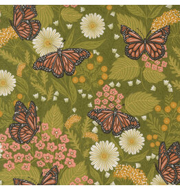 Gingiber Bee Garden, Summer Butterfly in Ivy, Fabric Half-Yards