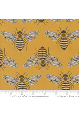 Gingiber Bee Garden, Bumblebee in Honey, Fabric Half-Yards