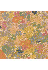 Rifle Paper Co. Linen/Cotton Canvas, English Rose, Mimi in Blush with Metallic, Fabric Half-Yards