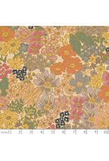 Rifle Paper Co. Linen/Cotton Canvas, English Rose, Mimi in Blush with Metallic, Fabric Half-Yards