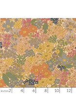 Rifle Paper Co. Linen/Cotton Canvas, English Rose, Mimi in Blush with Metallic, Fabric Half-Yards