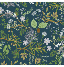 Rifle Paper Co. Rayon, English Rose, Juniper Forest in Evergreen, Fabric Half-Yards