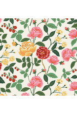 Rifle Paper Co. Rayon, English Rose, Roses in Cream, Fabric Half-Yards