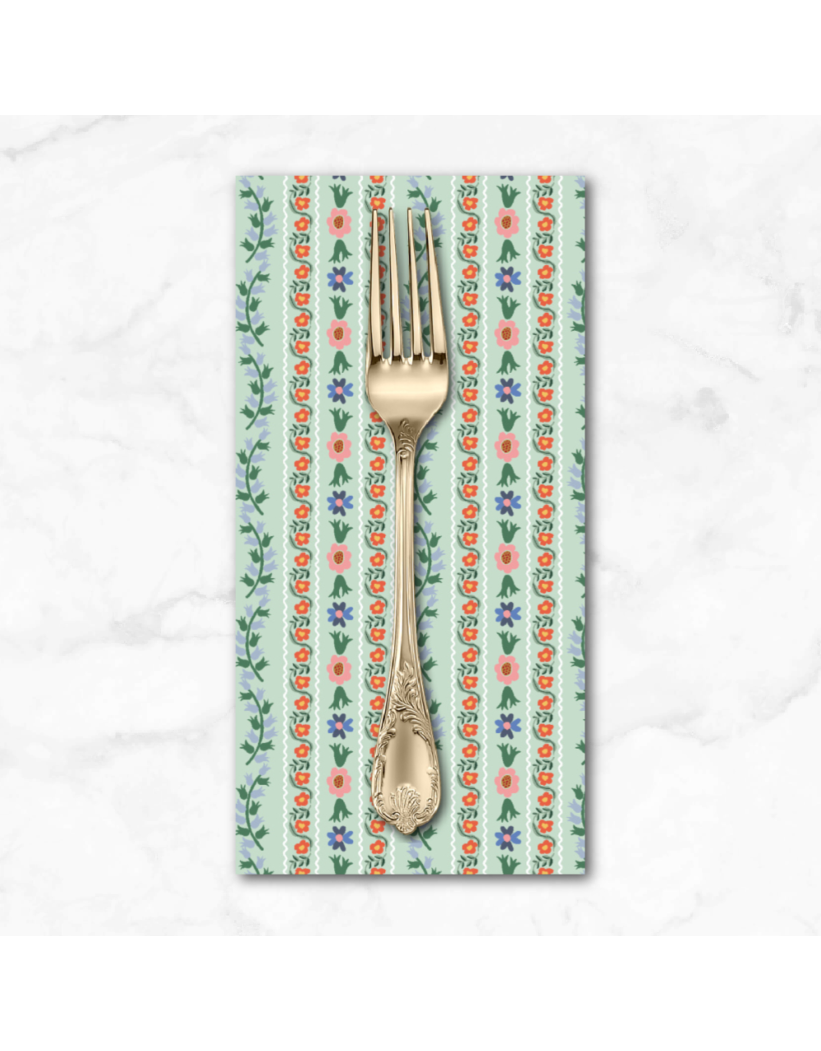 PD's Rifle Paper Co Collection English Rose, Delphine in Mint, Dinner Napkin